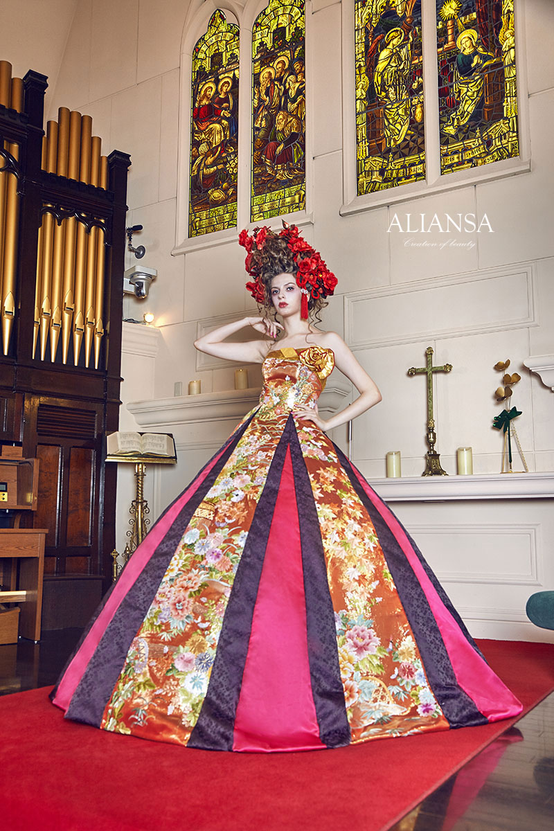 和ドレスのアリアンサ・お色直しドレス・ウェディングドレス・着物ドレス・カラードレス